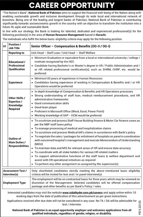 Jobs in National Bank of Pakistan-2